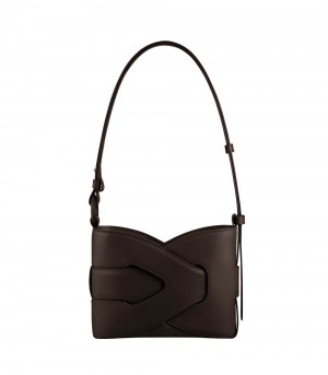 Chocolate Polene Nodde Shoulder Bags | CANADA ILN970