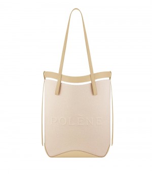 White / Brown Polene Ilo Tote Bags | CANADA AHD985