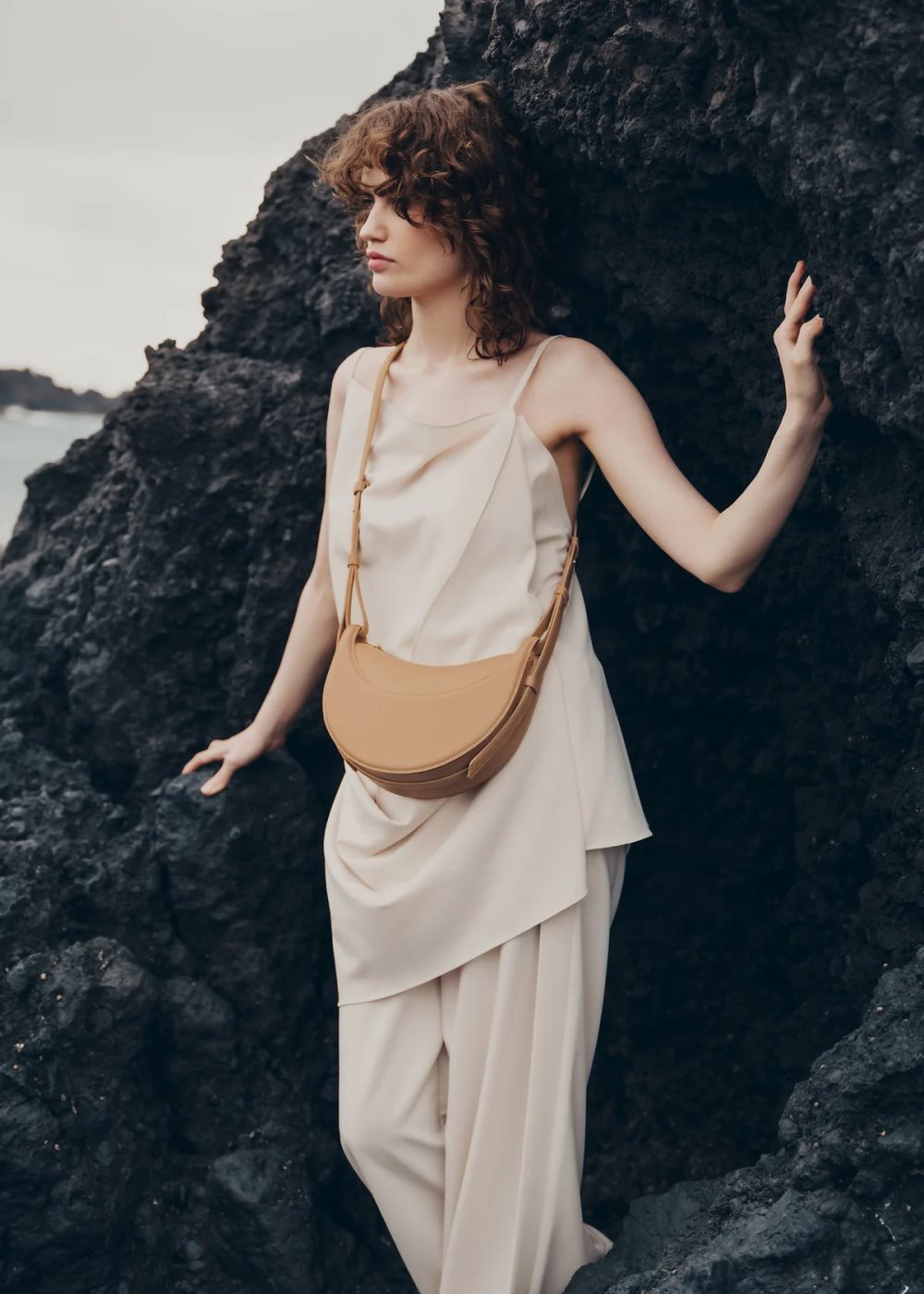 Beige Polene Numéro Dix Crossbody Bags | CANADA XWN185