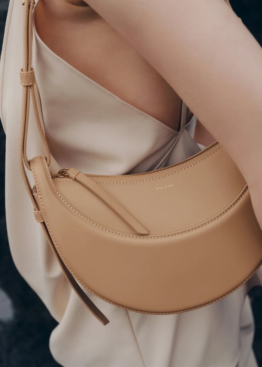 Beige Polene Numéro Dix Crossbody Bags | CANADA XWN185