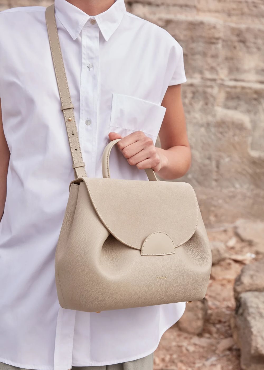 Beige Polene Numéro Un Handbags | CANADA AOL726