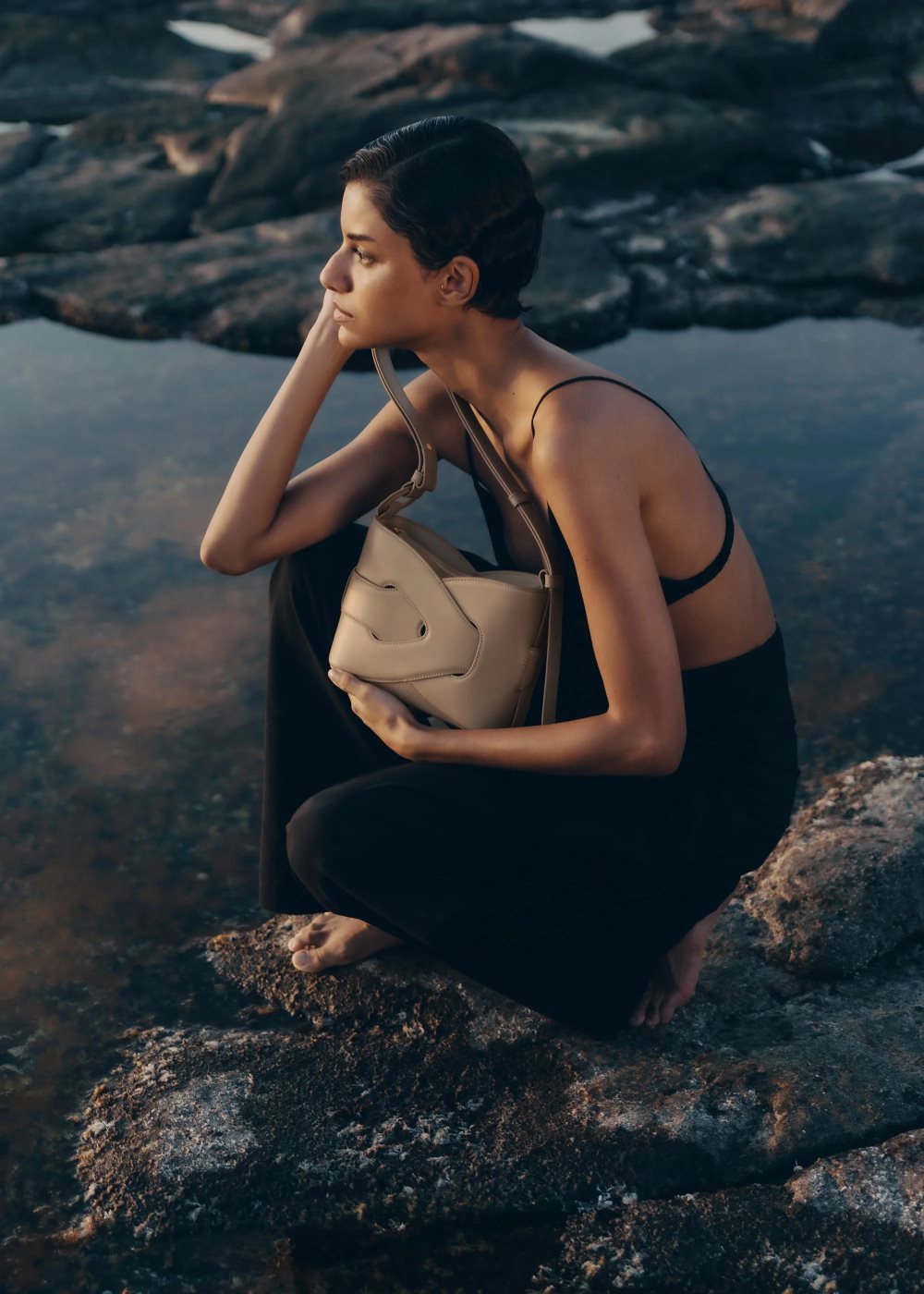 Grey Brown Polene Nodde Shoulder Bags | CANADA UVD739