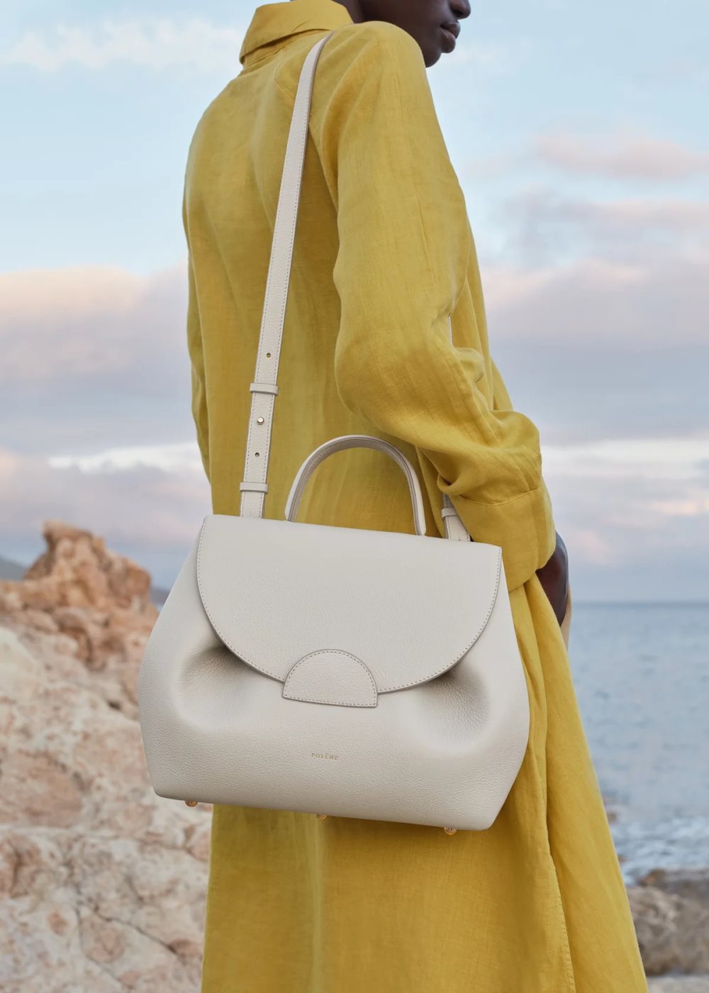 White Polene Numéro Un Handbags | CANADA LHY768